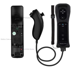2-in-1ワイヤレスリモコンWIIリモコンNunchukアクセラレータースピーカー付きニンテンドーWIIゲームコントローラーモーションプラス - Product Image 4