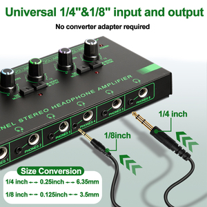 Factory Price H6 Professional <strong>6</strong> Channels Stereo Headphone Amplifier Portable Monitoring Compact USB <strong>Audio</strong> <strong>Interface</strong> - Product Image 2