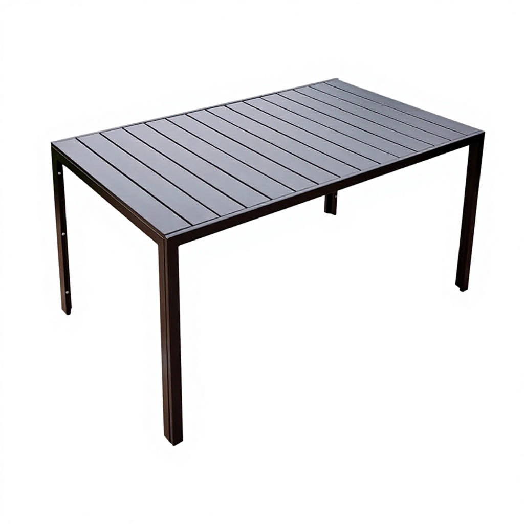 Table longue à panneau libre 150*90 - Noir