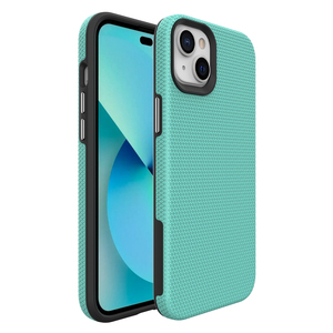 三角形图案设计混合2合1外壳，适用于iphone 14 13，带独立金属按钮，适用于iphone se 2 7/8plus的橡胶油 - Product Image 2
