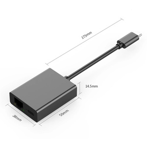 Adattatore di rete cablata LAN Ethernet da USB C a RJ45 da 1000Mbps OTG Ethernet USBC con cavo di ricarica per dispositivo USB C di superficie MacBook - Product Image 6