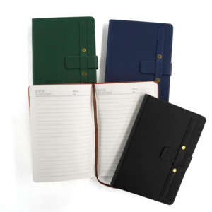 Customizable Simple Style Business <strong>Notebook</strong> <strong>with</strong> PU <strong>Stripe</strong> Cover Thermal <strong>Binding</strong> for Office Work Meetings and Notepads - Product Image 3
