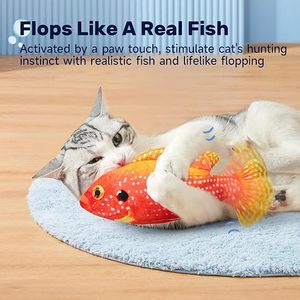 Juguete interactivo para gatos, peces flexibles, gatitos realistas, ejercicio para masticar, juguetes interactivos y de movimiento para mascotas con hierba gatera y Silvervine - Product Image 3