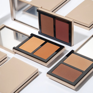 OEM <strong>Factory</strong> No Logo Private Label Vegan Matte Contour Pressed Powder <strong>Highlighter</strong> and Bronzer Palette - Product Image 2