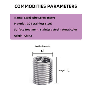 不锈钢304螺纹插入塑料紧固件不锈钢硬件螺纹衬套 - Product Image 3