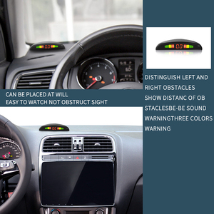 Kit de Sensor de aparcamiento para coche, 2 sensores/4 sensores, pantalla LED de 22mm, Radar inverso, sistema indicador de alerta de sonido, 8 colores, resistente al agua, CN;GUA - Product Image 2