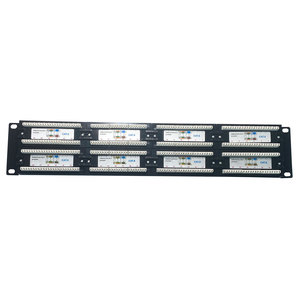 Ethernet en blanco Modular Patch Network Cat7 Cat6 RJ45 Montaje en rack 19 pulgadas 1U 2U Cat6 UTP 48 Port Patch Panel - Product Image 3