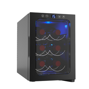 Şarap rafı ve sıcaklık kontrolü ile 16 litre 6 şişe kırmızı şarap şampanya şarap soğutucu özelleştirmek - Product Image 1