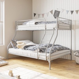 Adjustable Modern Design <strong>Twin</strong> Over <strong>Full</strong> Metal <strong>Bunk</strong> Bed Frame Steel Loft Bed for Adults Foldable Home School Hotel Double Size