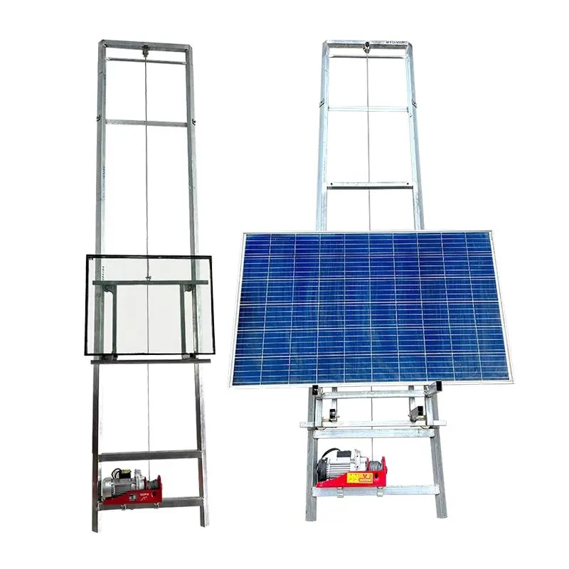 Автоматическая электрическая подъемная машина с солнечной панелью