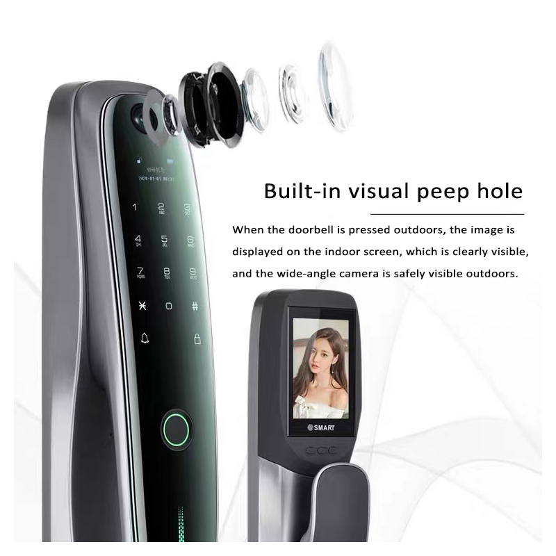Digital Home Door Lock S918max Lock Password Card Biometric Smart Life Fingerprint Tuya App Wifi Lock