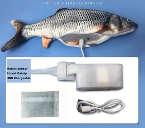 Peixe 3d dança peixe usb móvel <span class=keywords><strong>catnip</strong></span> eletrônico gato, brinquedos