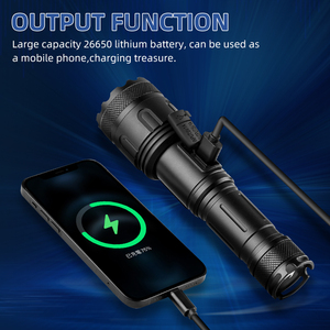ไฟฉาย LED Lumen สูง500เมตร,ไฟฉายชาร์จ USB C 7โหมดไฟทำงาน COB พร้อมแบตเตอรี่ - Product Image 3