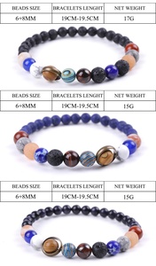 Heilung Reiki Chakren Perle Planeten Armband spirituellen Edelstein Geburts stein Yoga Armband handgemachte Lava Vulkan Perlen Armband