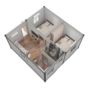 快速建造预制房屋20英尺模块化折叠集装箱房屋野营可折叠小型微型集装箱房屋家庭办公室 - Product Image 1