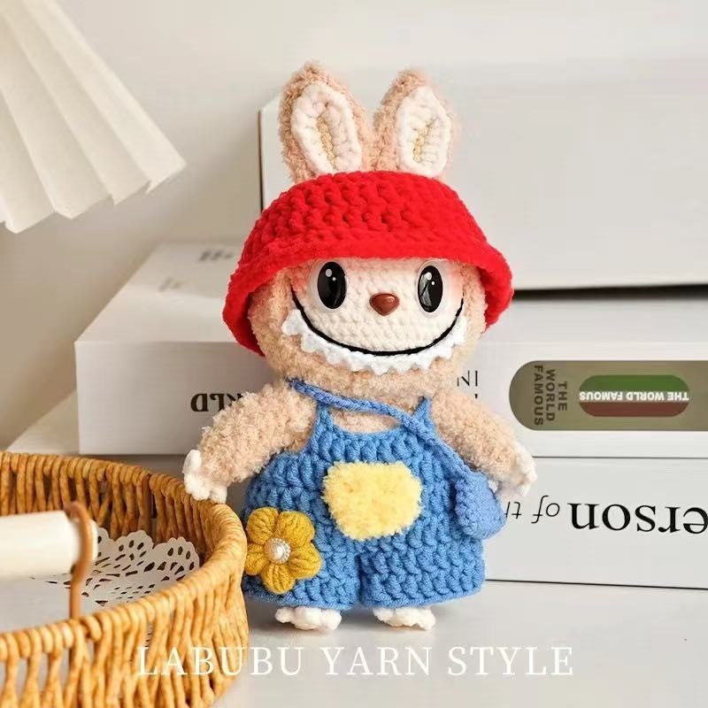 Blue-clothed red-hooded doll kit, keychain tools, video tutorial