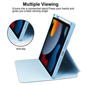 Apple IPad10.2 iPad 789保護ケースアクリル透明保護ケース2つ折り本ホルダーペンスロットに適しています - Product Image 6