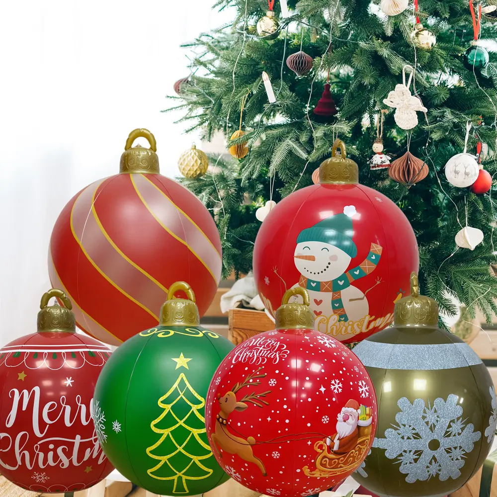 Wowei 60 см Светодиодная подсветка, надувной Рождественский декоративный шар, уличный Рождественский надувной светильник с дистанционным управлением, воздушный насос
