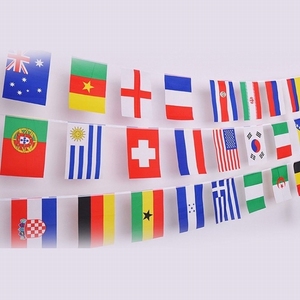 Banderines de poliéster personalizados, bandera impresa de países del mundo, guirnalda - Product Image 1