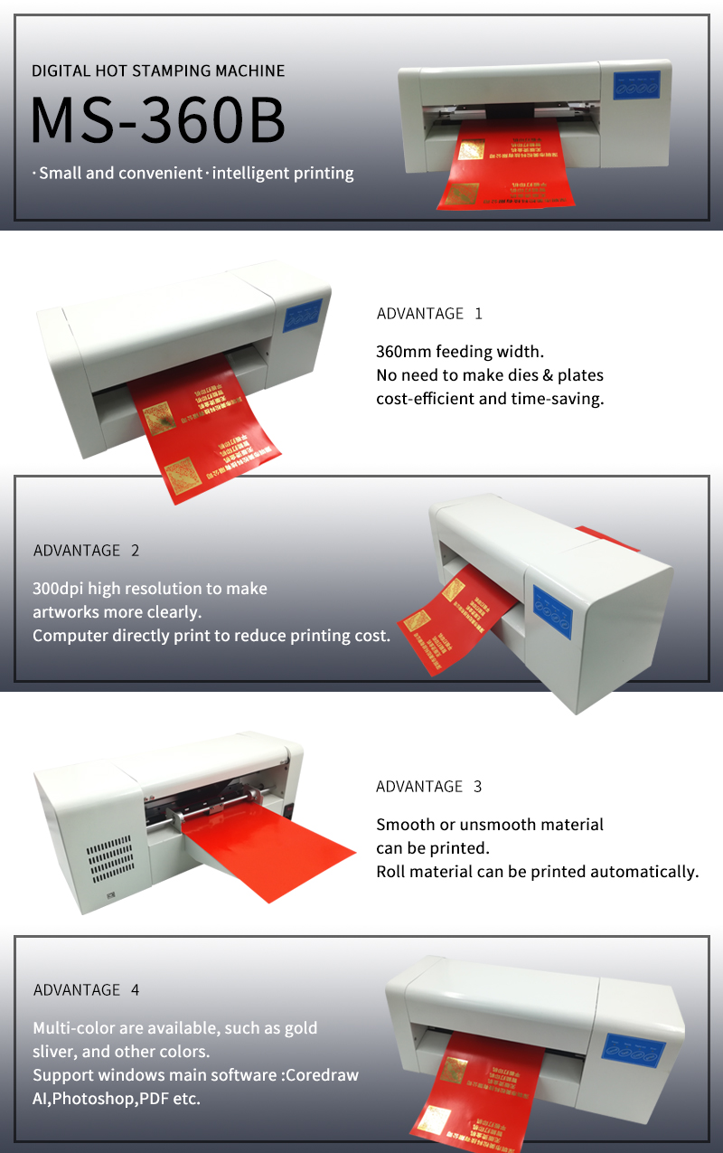 MASUNG 360D Digital sheet foil <strong>printer</strong> for <strong>thin</strong> papers PVC gift cards invitation cards school and college certificates stickers - Product Image 5