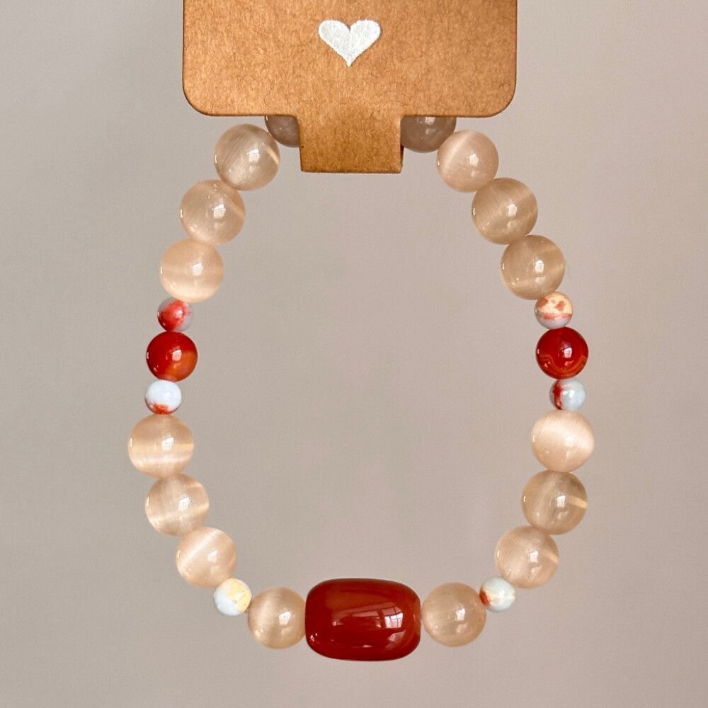 Glass bead bracelet-13