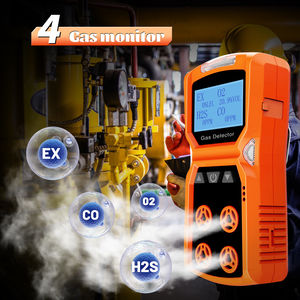 Aikesi 4 Gas Detector Monitor H2S,<strong>O2</strong>,CO,Explosive Multi Indicator With Vibration ,alarm,rechargeable, Customized DDS <strong>Sensor</strong> - Product Image 2