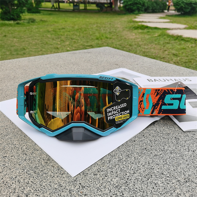 Light blue frame-red lenses