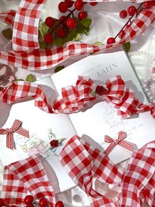 Lazo de satén rojo preatado personalizado al por mayor, lazo elástico con lazo elástico para embalaje de caja de regalo - Product Image 5
