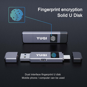 כונן הבזק USB בתפזורת מותאם אישית עם הצפנה בהדפסת אצבע 128GB 256GB 512GB 1TB 2TB קיבולות לוגו מותאם אישית