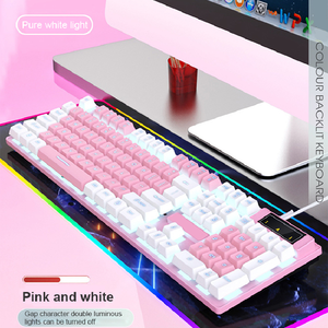 <strong>Custom</strong> Desktop Office Clavier Game Rgb Backlit Pink <strong>Keyboard</strong> Switches Gamer Usb Wired Pc Ergonomic <strong>Computer</strong> Gaming <strong>Keyboards</strong> - Product Image 2