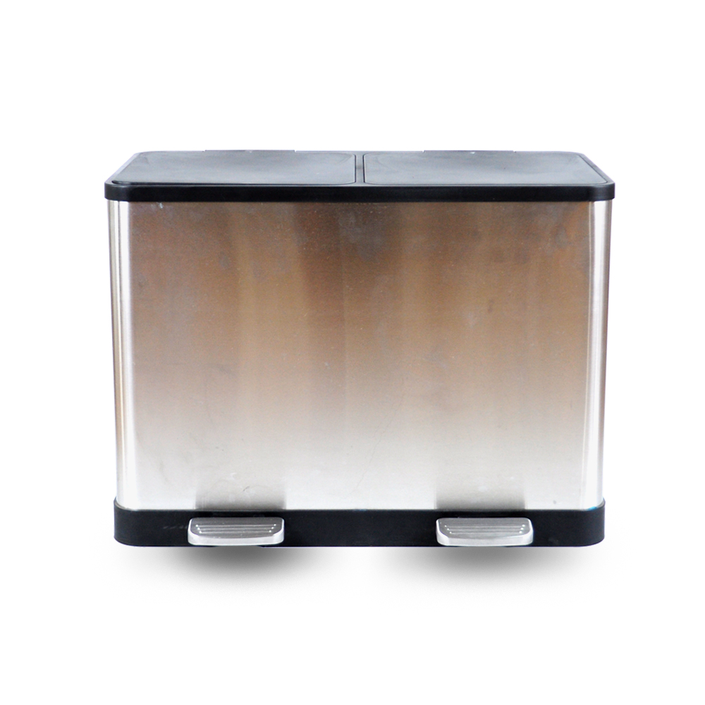 Hot Product 24L/36L Home Recycle Stainless Steel Kitchen Waste Bin with Inner Buckets