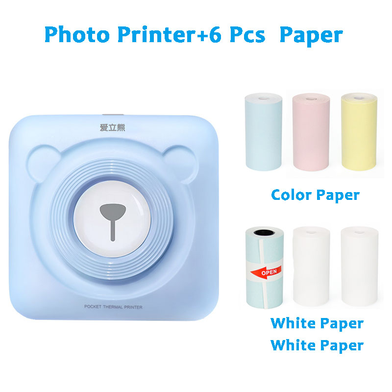 Bleu et 6 Pcs Papier-1