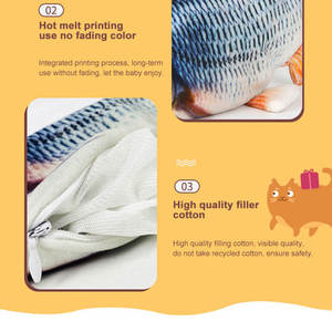 Popular Carregamento Jumping Simulação Peixe Provocando Gato Brinquedo Realista Pelúcia Brinquedo Mordida Elétrica Peixe Gato Brinquedo