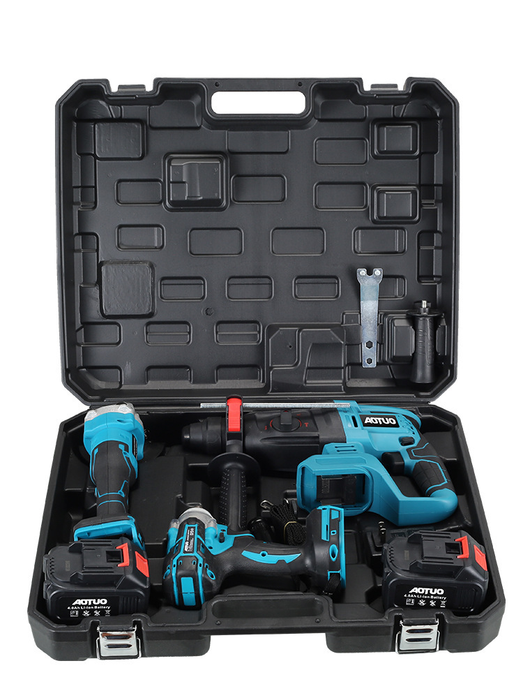 Angle grinder electric wrench electric hammer three-piece set of two e