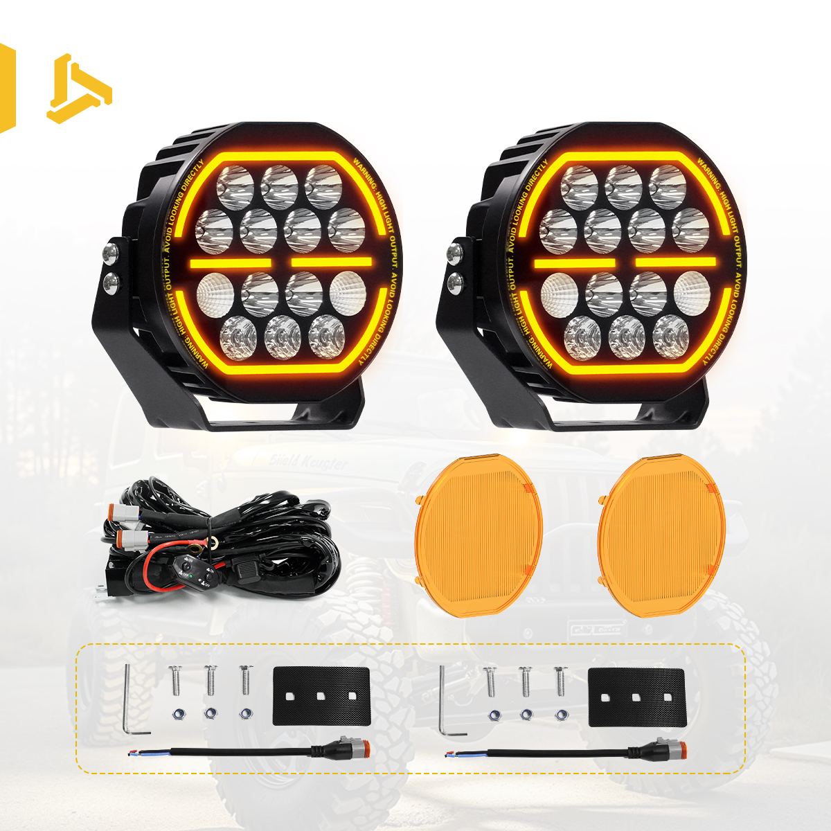 Light Kit ( Pair + Yellow Cover + Wire Harness)