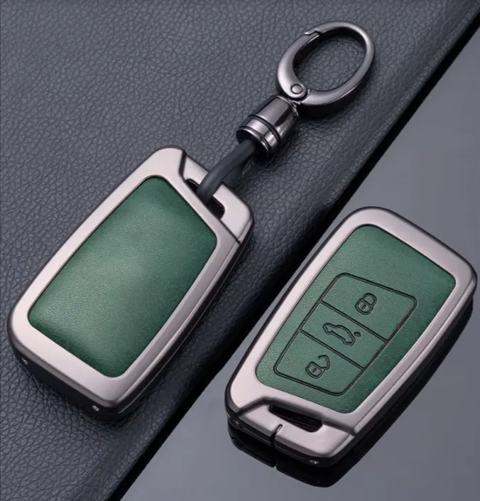 New innovations technology wholesale good price metal zinc alloy leather luxury car brand key cover