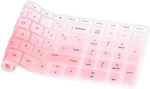 2019 yeni stil toz geçirmez ve su geçirmez klavye koruyucusu HP, özel pembe gökkuşağı baskı klavye kapağı - Product Image 2