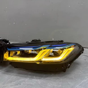 Altın göz mavi kaş LED farlar ile BMW 5 serisi (G30, G38) 18-23 modelleri için uygundur - Product Image 2