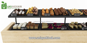 Mostrador de pago de alto nivel, Mostrador de caja, Mostrador de caja moderno, mesa de supermercado minorista con estante de exhibición a la venta - Product Image 6