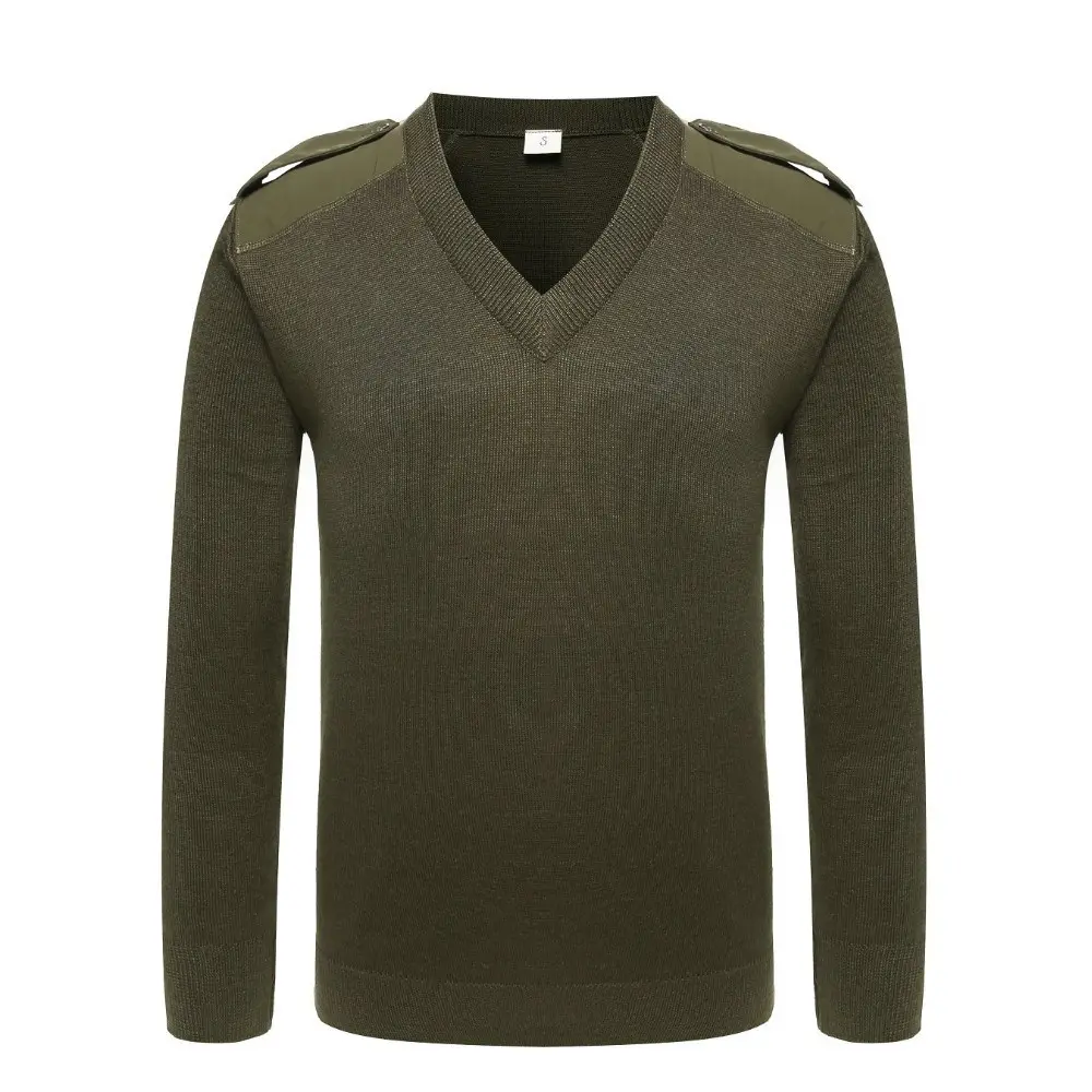 Maglione di alta qualità Pullover verde da uomo maglione intrecciato in lana da uomo Outnet Pullover da uomo maglione di lana maglione dell'esercito