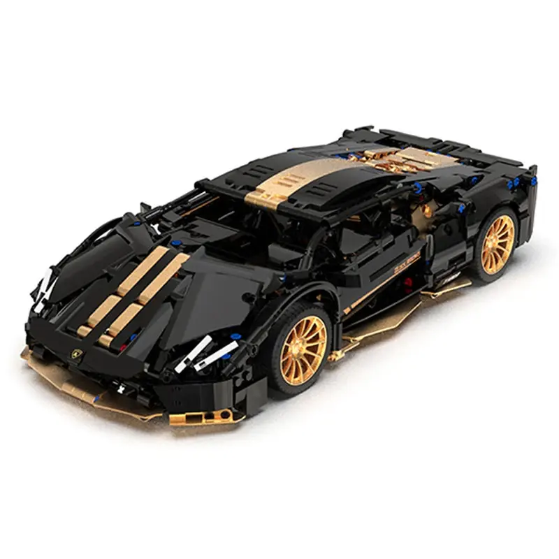TUOMU Technical Black Gold LB780S Sports Car Racing Vehicle Assemble Bricks Toys Gifts For Kids Boys Building Blocks Sets