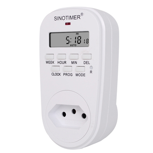 Sinotimer Tm518 Globale Timer Socket-Eu/Us/Uk/Br Plugs, 16a 230V, Lcd-Scherm, 16 Aan/Uit Programma 'S Tijdschakelaar - Product Image 2