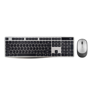 Fabricantes de teclado y ratón, combinación de teclado y ratón inalámbricos plateados personalizados, teclado y ratón Azerty para tableta - Product Image 1
