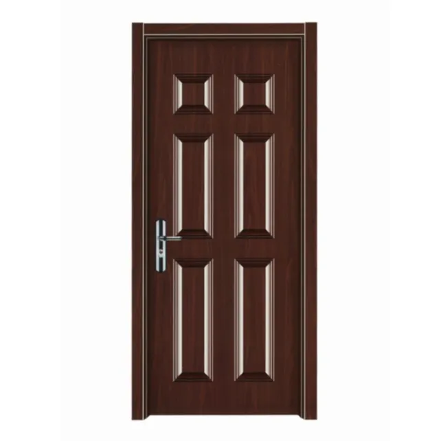 Venda quente design design simples madeira porta sólida teca madeira moderna desenhos interiores portas de madeira sólida
