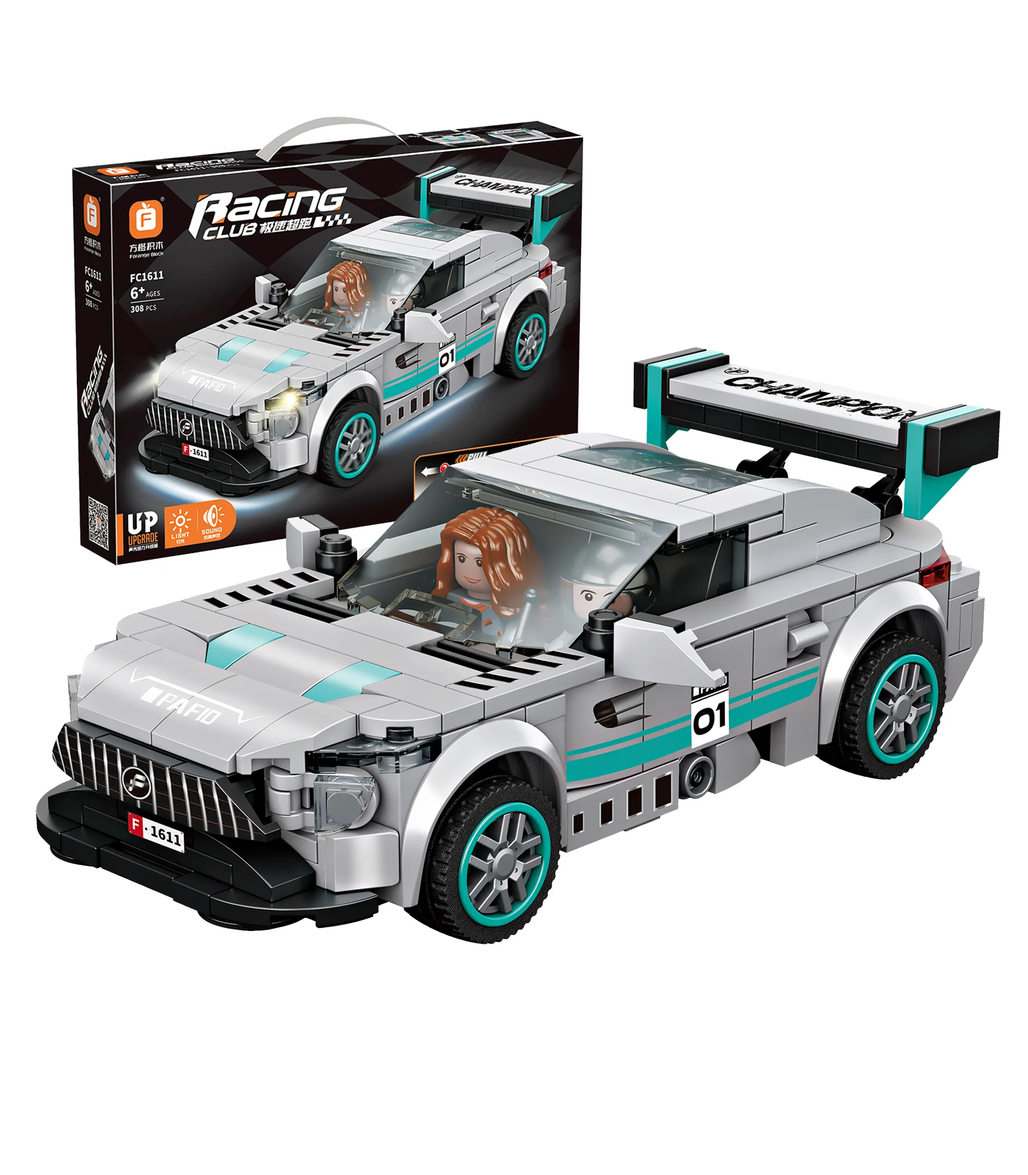 Tire hacia atrás coche deportivo GTR modelo ladrillo conjunto DIY construcción juguete adulto coleccionable hipercoche modelo Legoed carreras coche bloques de construcción
