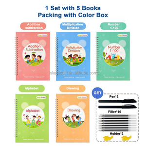 Çocuklar yaş 3 kullanımlık yivli el yazısı kaligrafi izleme mektuplar yazma sihirli uygulama Pens book kalemler ile - Product Image 2