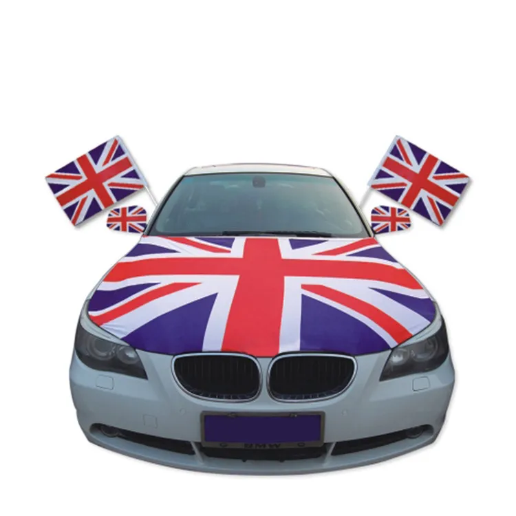 Bandiere nazionali di alta qualità all'ingrosso personalizzate in poliestere, copertura della bandiera dello specchio dell'auto, bandiera auto a prova di vento