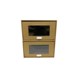 段ボール収納ボックス透明窓引き出しデザインマーキングラベル防水家庭用 - Product Image 1