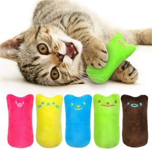 2024 Venta caliente lindo diseño de forma de dedo Catnip juguete gato masticar juguete resistente a mordeduras ratones de dibujos animados gato dentición masticar juguete - Product Image 2