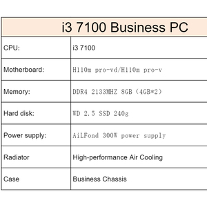 Cheap Pc Intel I3 7100 Pcs Desktops Game Computadora Full Setup Ddr4 Ram Ssd H110 <strong>Computer</strong> Set Office Gaming Buy Cheap <strong>Computers</strong> - Product Image 2